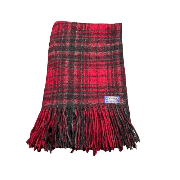 Pendleton Bedding Vintage 96s Pendleton Plaid Wool Throw Blanket